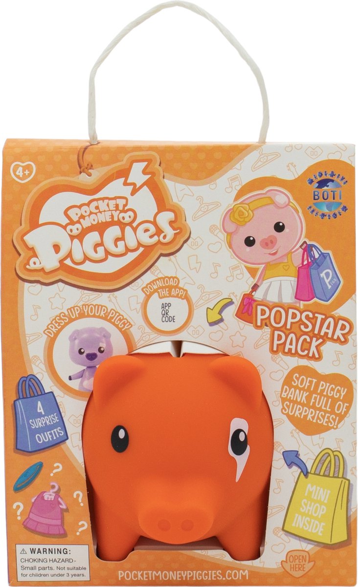 Pocket money piggies pockey money piggies figurine de jeu avec tirelire - pack popstar