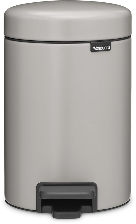 Brabantia newicon poubelle - salle de bain 3 litres - gris doux
