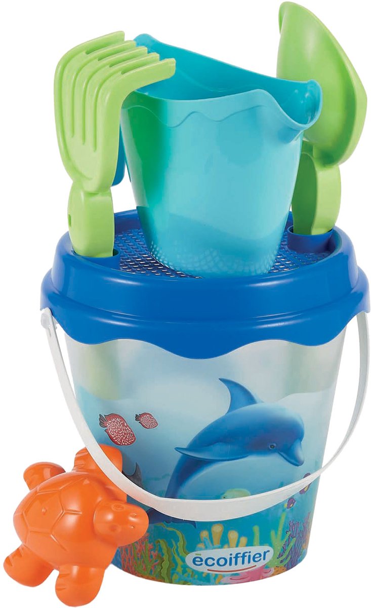 Écoiffier set de seaux ecoiffier dauphin avec accessoires - 6 pcs.