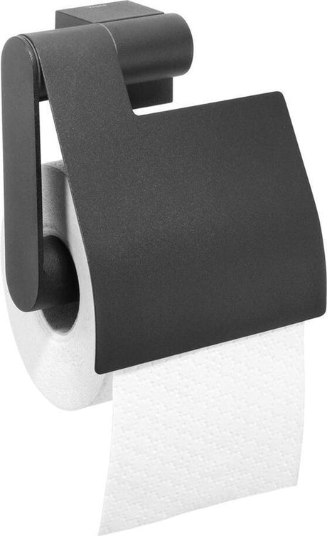 Tiger nomade - porte-rouleau papier toilette avec rabat - noir