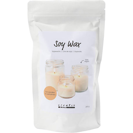 Cire de soja Creativ company, pour bougies en pots, crème, 250 gr 1 boîte