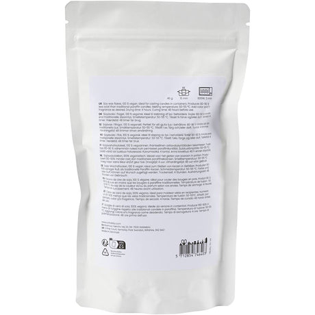 Cire de soja Creativ company, pour bougies en pots, crème, 250 gr 1 boîte