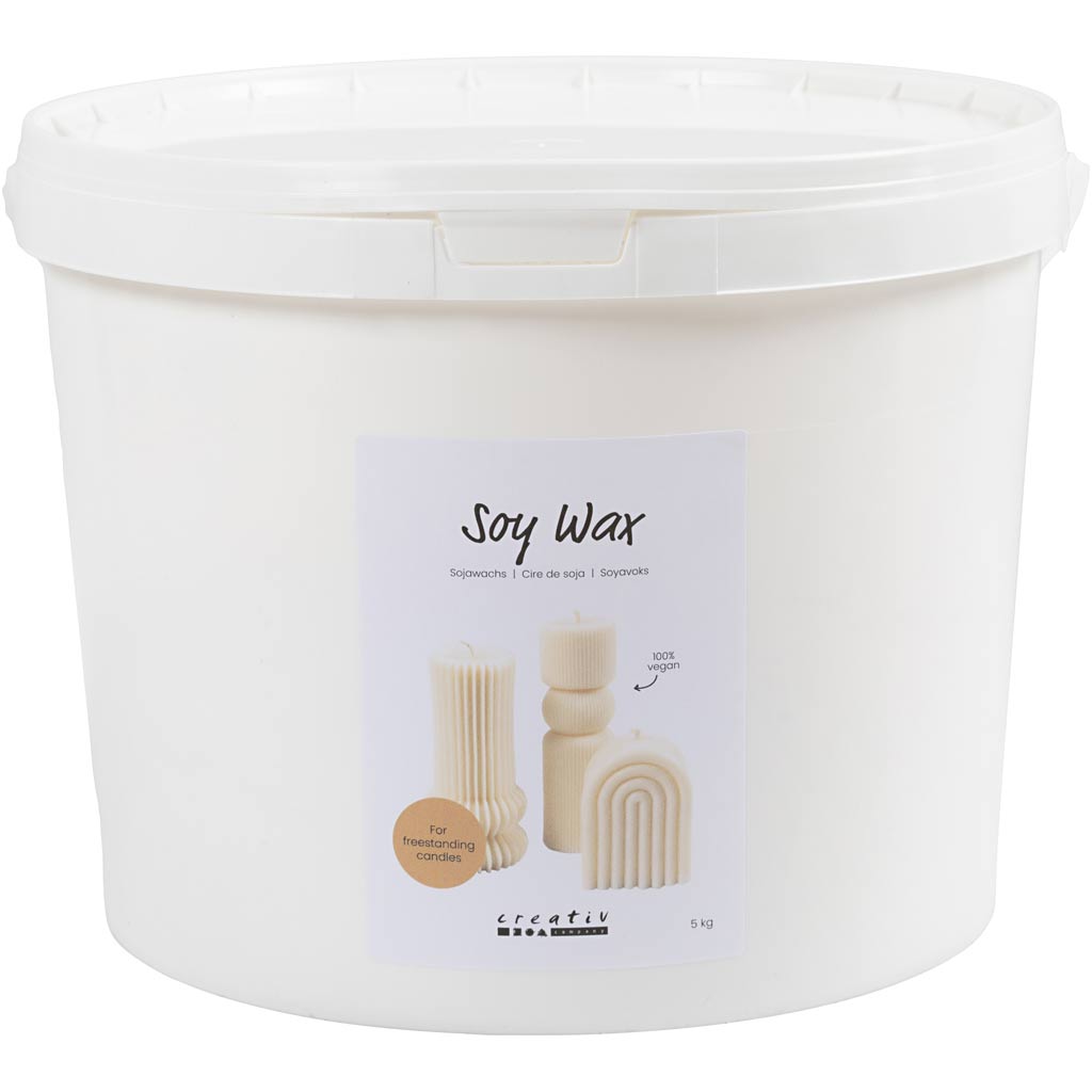 Cire de soja Creativ company, pour bougies autonomes, crème, 5 kg 1 boîte