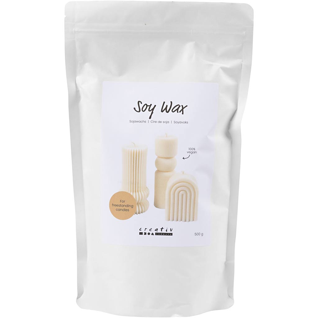 Cire de soja Creativ company, pour bougies autonomes, crème, 500 gr 1 boîte