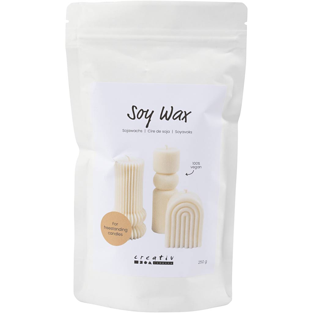 Cire de soja Creativ company, pour bougies autonomes, crème, 250 gr 1 boîte