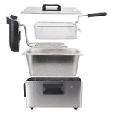 Emerio df-120482 friteuse 3l 2000w acier inoxydable noir