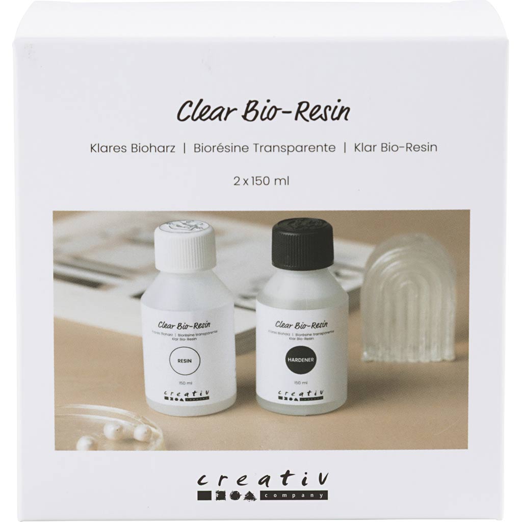 Creativ company bio-résine transparente, transparente, 2x150 ml 1 boîte