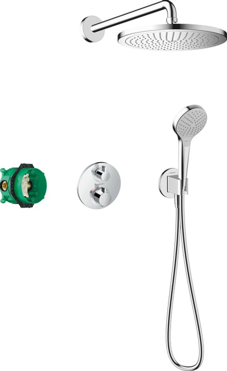 Hansgrohe croma - set de douche à encastrer - thermostat ecostat - 280 mm - 1 fonction jet - chrome