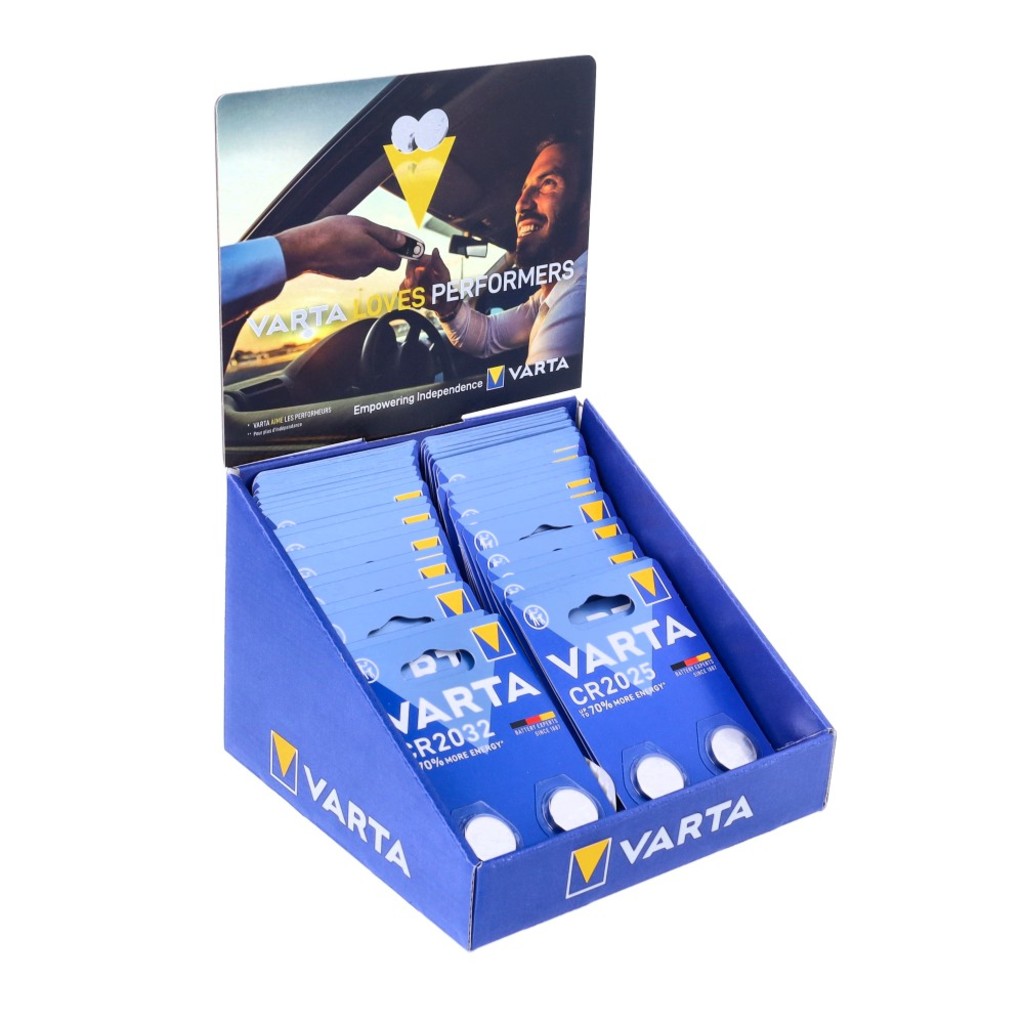 Batterie d'affichage Varta de 20x2 cr2025 + 20x2 cr2032