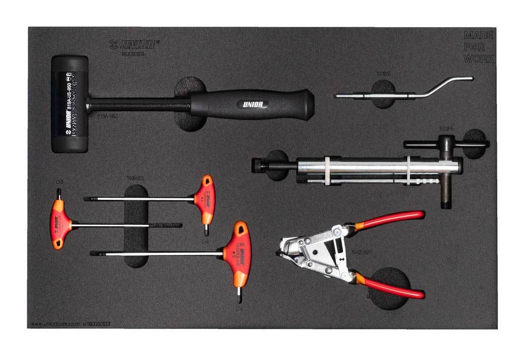 Chariot à outils Unior pour incrustation d'outils