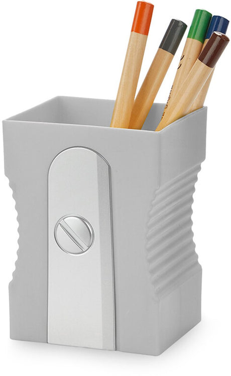 Porte-stylo taille-crayon Invotis Balvi - gris