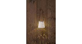 Solar lamp wit touw 12x12cm hangtag