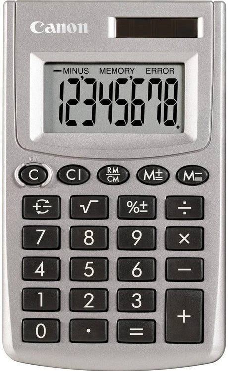 Calculatrice de poche Canon LS-270L argent Nombre de positions d'affichage : 8 à énergie solaire, alimentée par batterie (L x H x P)