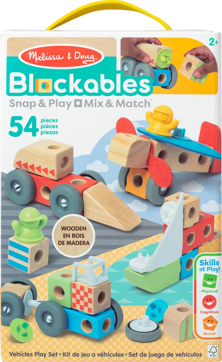 Ensemble de jeu de véhicules bloquables Mellissa Doug