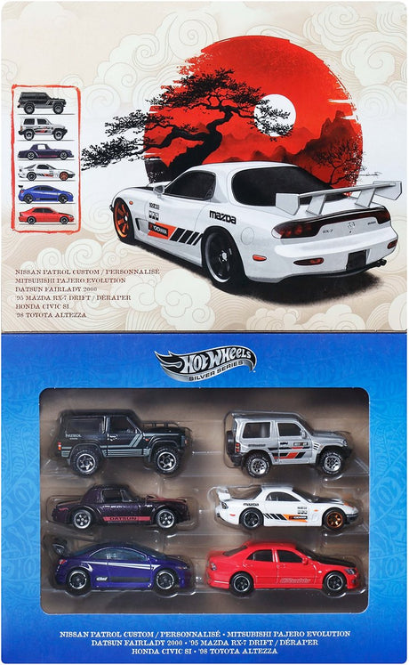 Hot wheels silver series - set of 6 Japanese vehicles