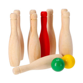 Ensemble de quilles extérieur en bois Alert