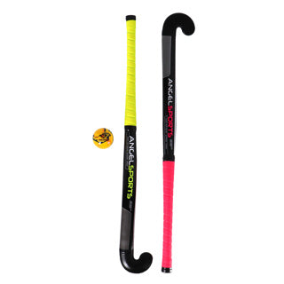 Ensemble de hockey Angel sports rose et jaune 33''