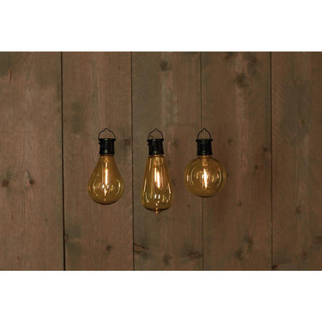 Lampe solaire rétro à filament Anna's collection noire