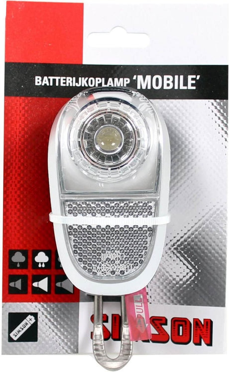 Simson Front Fork Headlight LED Black incl. Batteries sur la carte