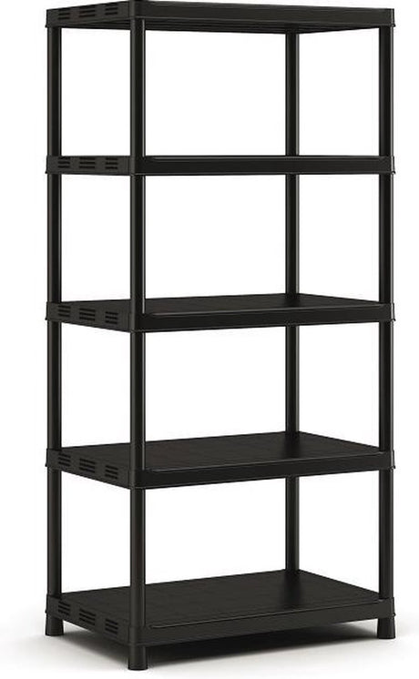 Étagère de rangement en plastique Keter - extra profonde - capacité de charge 400 kg - 5 étagères - 60x90x187cm - noir
