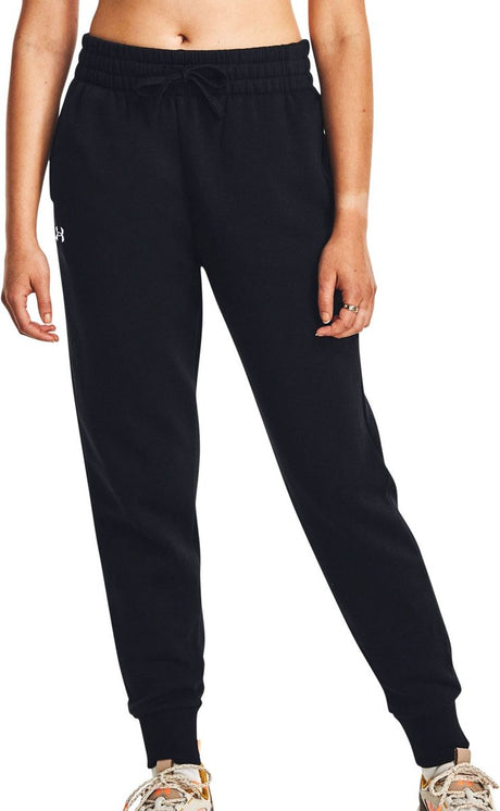 Pantalon de sport femme Under Armour UA Rival Fleece Jogger - noir - blanc