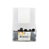 Écrou à capuchon m6 pot en plastique noir 50 pcs.