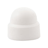 Écrou à capuchon m8 pot en plastique blanc 50 pcs.