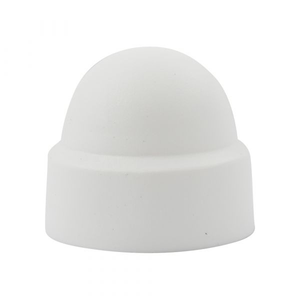 Écrou à capuchon m10 pot en plastique blanc 50 pcs.