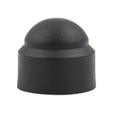 Écrou à capuchon m12 pot en plastique noir 50 pcs.
