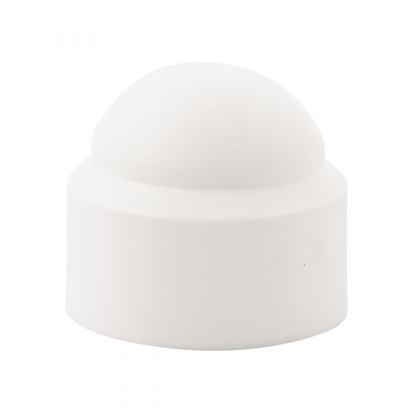 Écrou à capuchon m12 pot en plastique blanc 50 pcs.