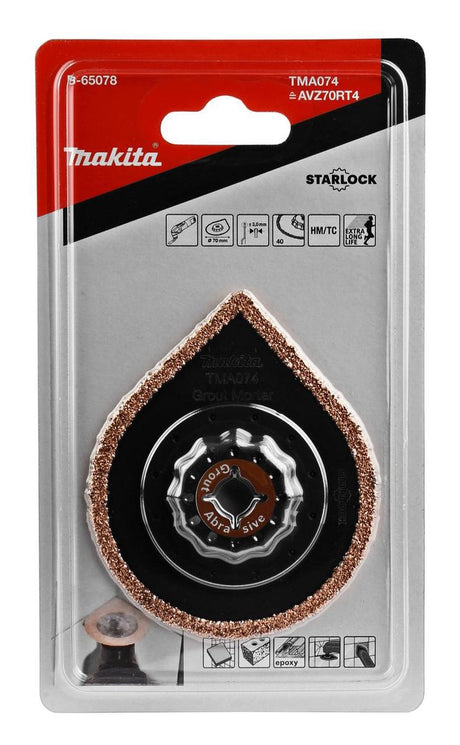 Makita tma074 patin de ponçage et fraise 70mm tc hm riff k40