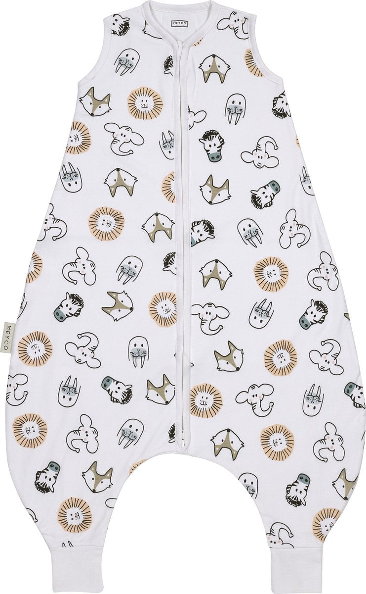 Meyco bébé animal bébé été sommeil salopette pull - multicolore - 80 cm - 0,5 tog