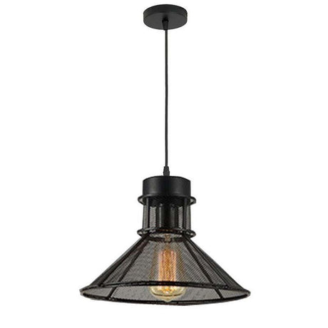 Homestyle pro mk110-bb lampe suspendue industrielle 28x18 cm métal noir