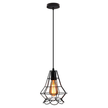 Homestyle pro mk012-b lampe suspendue industrielle 19x22 cm métal noir