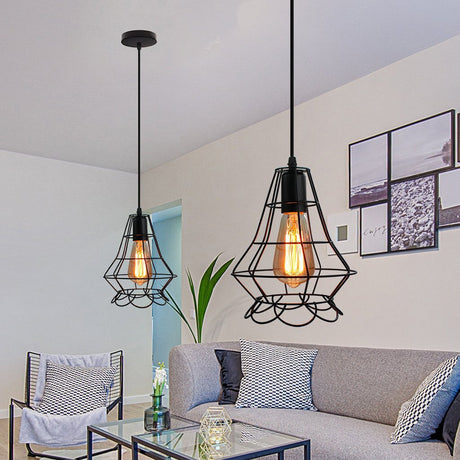 Homestyle pro mk012-b lampe suspendue industrielle 19x22 cm métal noir