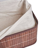 Paniers de rangement en bambou Homestyle pro 3 pièces marron blanc
