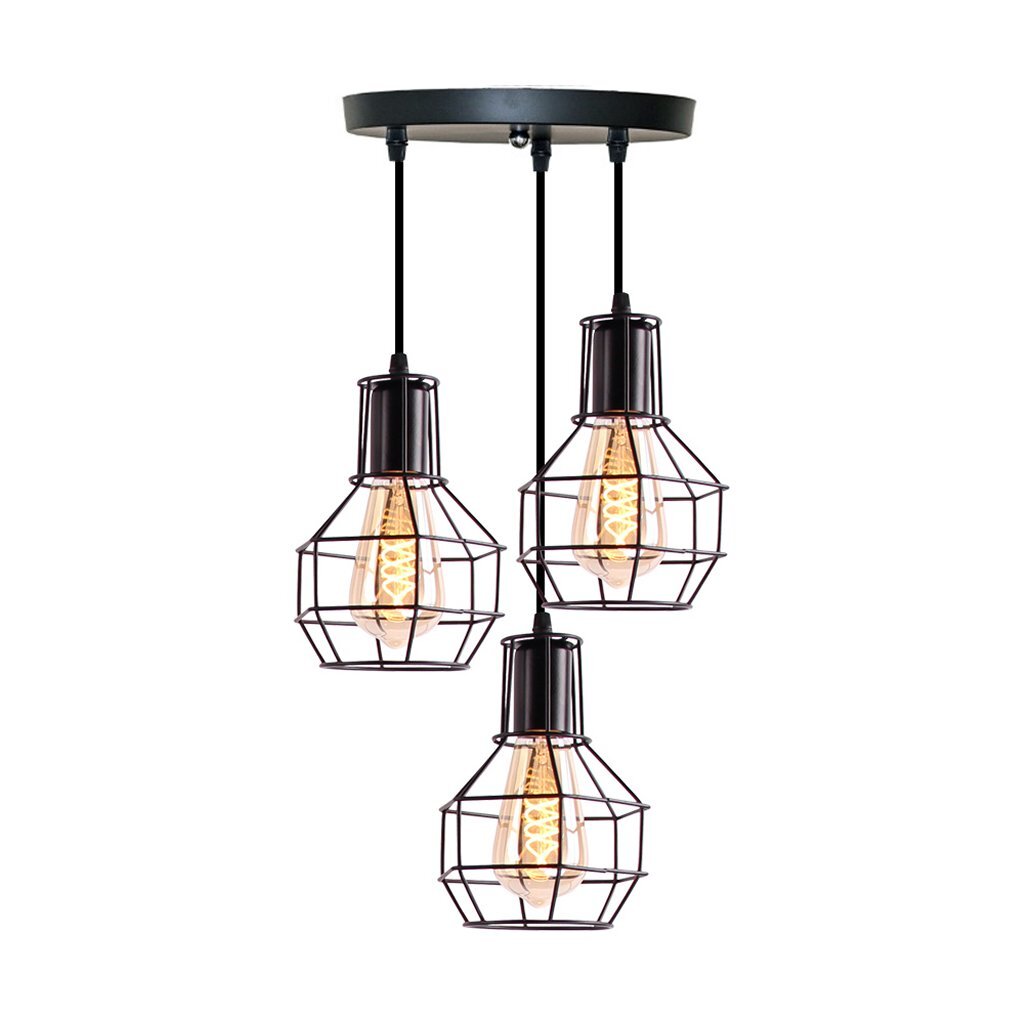 Homestyle pro mk021-b lampes suspendues industrielles métal noir
