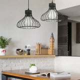 Homestyle pro mk013-b lampe suspendue industrielle 23x20 cm métal noir