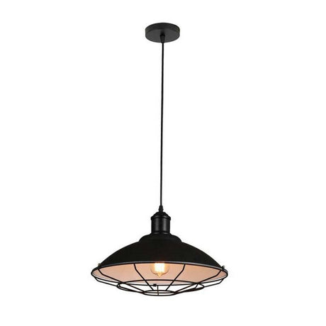Homestyle pro mk106-bb lampe à suspension industrielle 40x25 cm métal noir et blanc