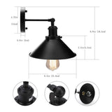 Homestyle pro mk023-b applique industrielle 22 cm métal noir