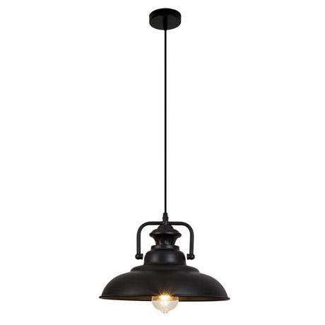 Homestyle pro mk103-bb lampe suspendue industrielle 38x21 cm métal noir