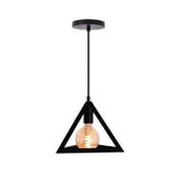 Homestyle pro homestyle mk007-b industriële pyramide hanglamp 25x22 cm zwart metaal