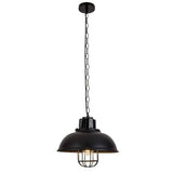 Homestyle pro mk107-bb lampe suspendue industrielle 33x26 cm métal noir