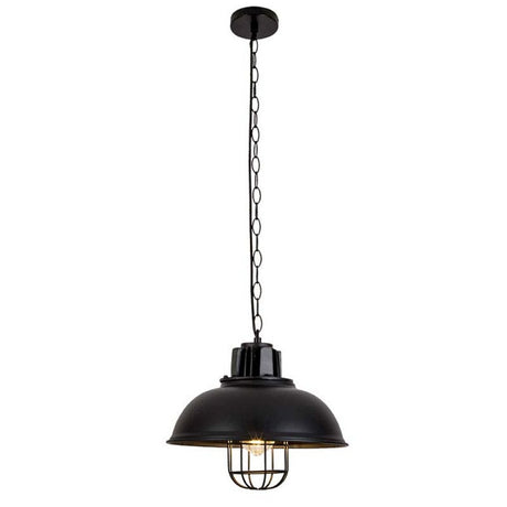 Homestyle pro mk107-bb lampe suspendue industrielle 33x26 cm métal noir