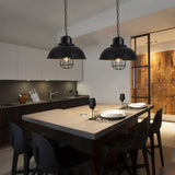 Homestyle pro mk107-bb lampe suspendue industrielle 33x26 cm métal noir