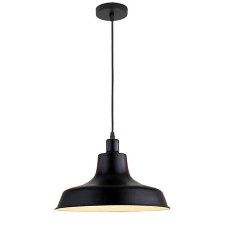 Homestyle pro mk111-bb lampe suspendue industrielle 36x22 cm métal noir
