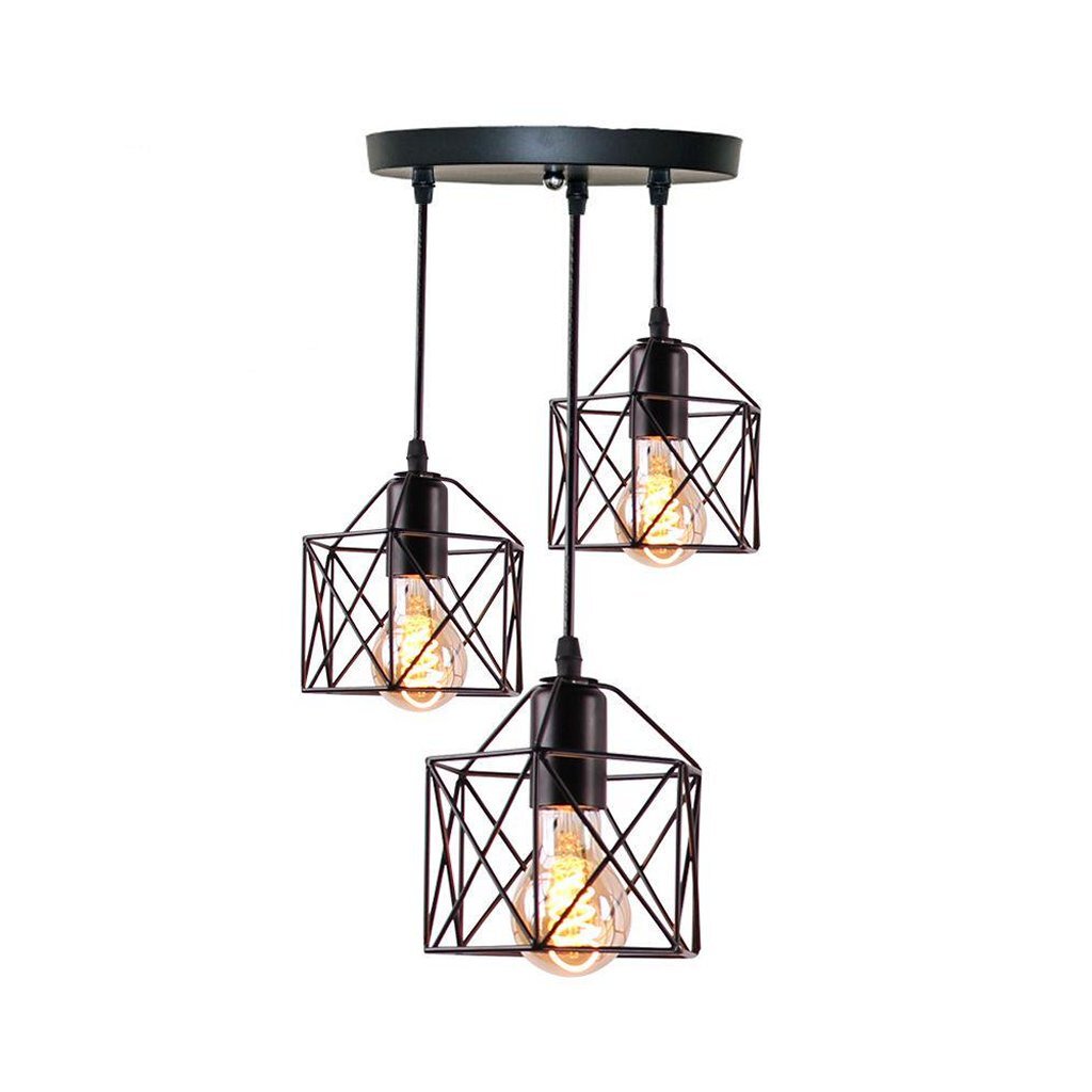 Homestyle pro mk019-b lampes suspendues industrielles métal noir