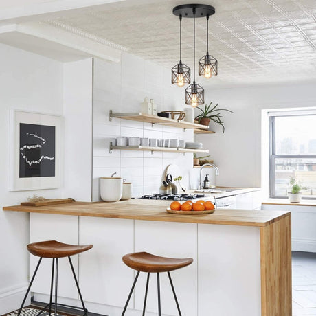 Homestyle pro mk019-b lampes suspendues industrielles métal noir