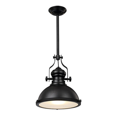 Homestyle pro mk102-wb lampe suspendue industrielle 32x35 cm métal noir et blanc