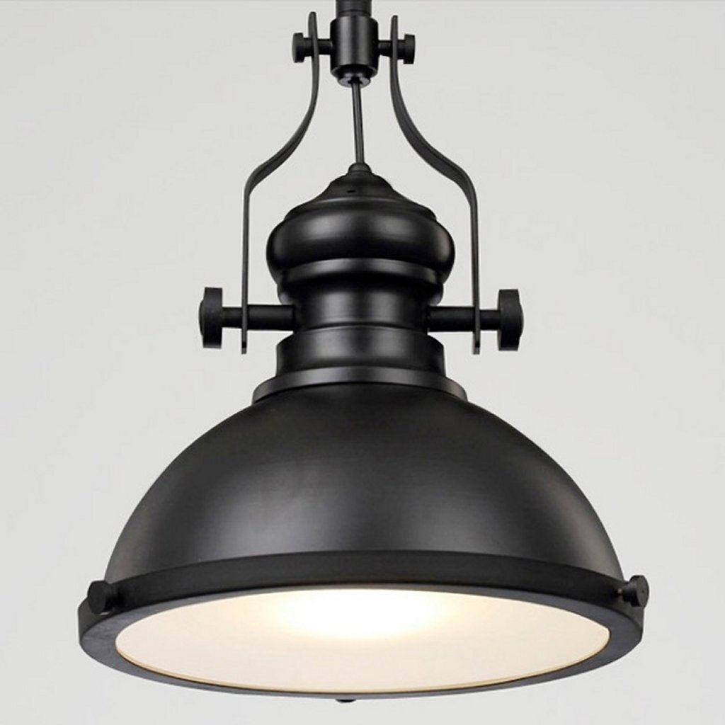 Homestyle pro mk102-wb lampe suspendue industrielle 32x35 cm métal noir et blanc